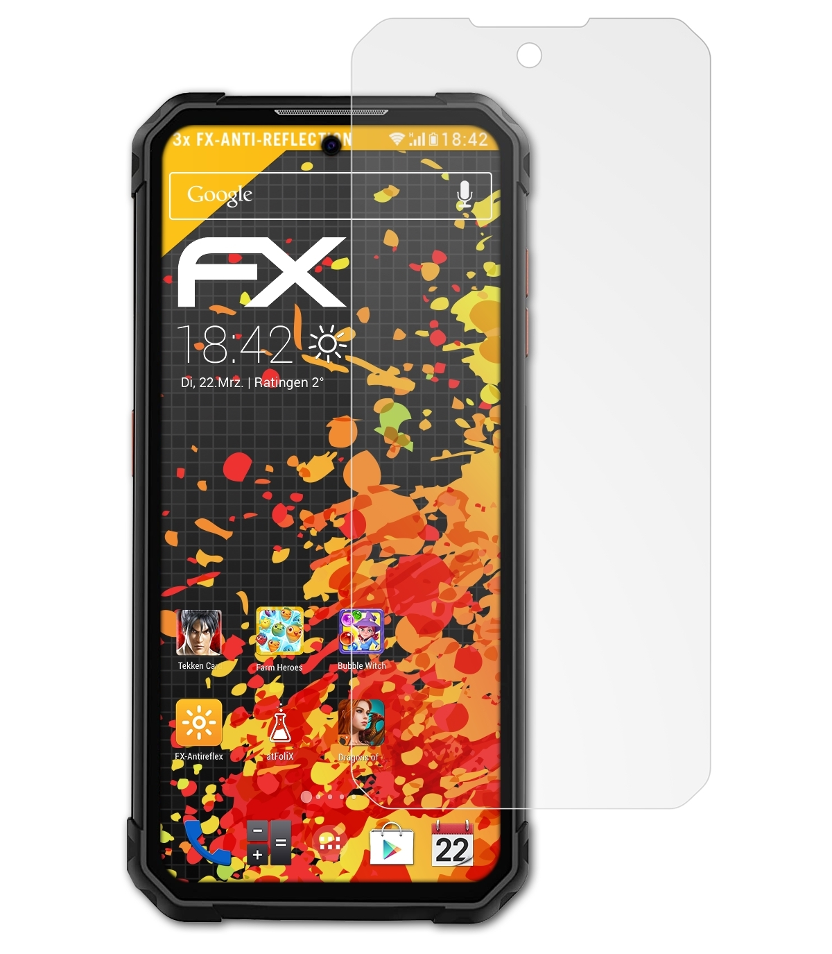3x Air1) ATFOLIX FX-Antireflex Displayschutz(für IIIF150