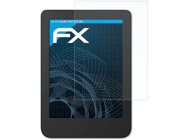 ATFOLIX 2x 4) FX-Clear Displayschutz(für Tolino Shine