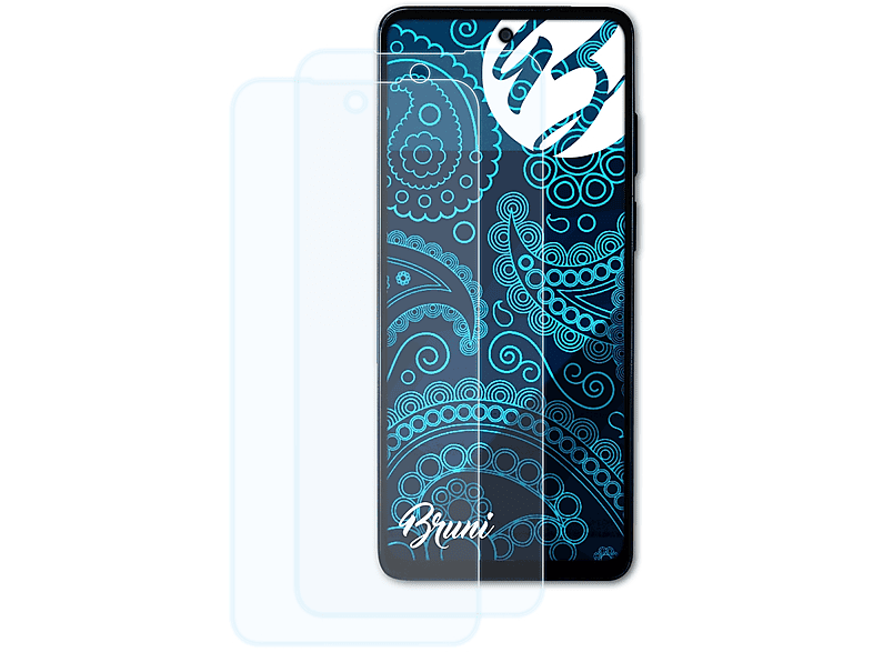 BRUNI 2x Basics-Clear Schutzfolie(für Motorola Moto G Stylus 5G (2022))