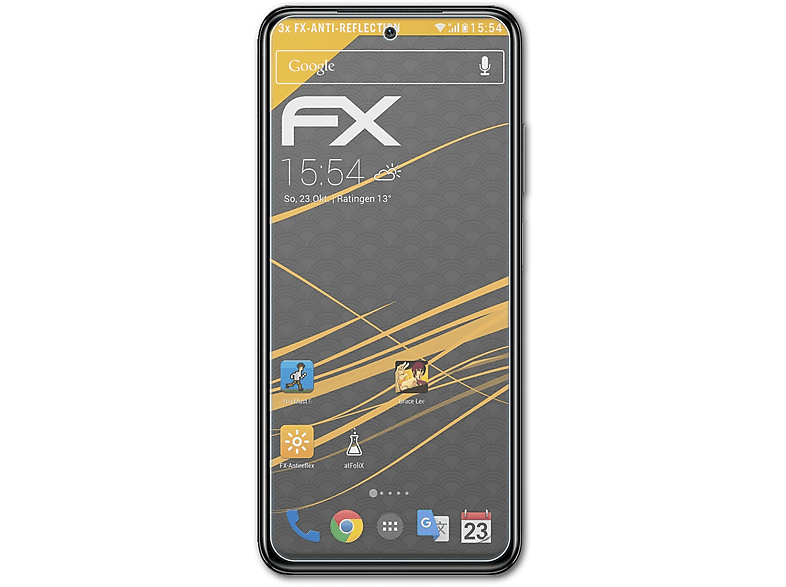 ATFOLIX 3x FX-Antireflex M5s) Poco Displayschutz(für Xiaomi