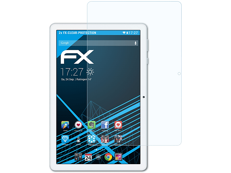 ATFOLIX 2x X8 Lite) Pad Honor FX-Clear Displayschutz(für