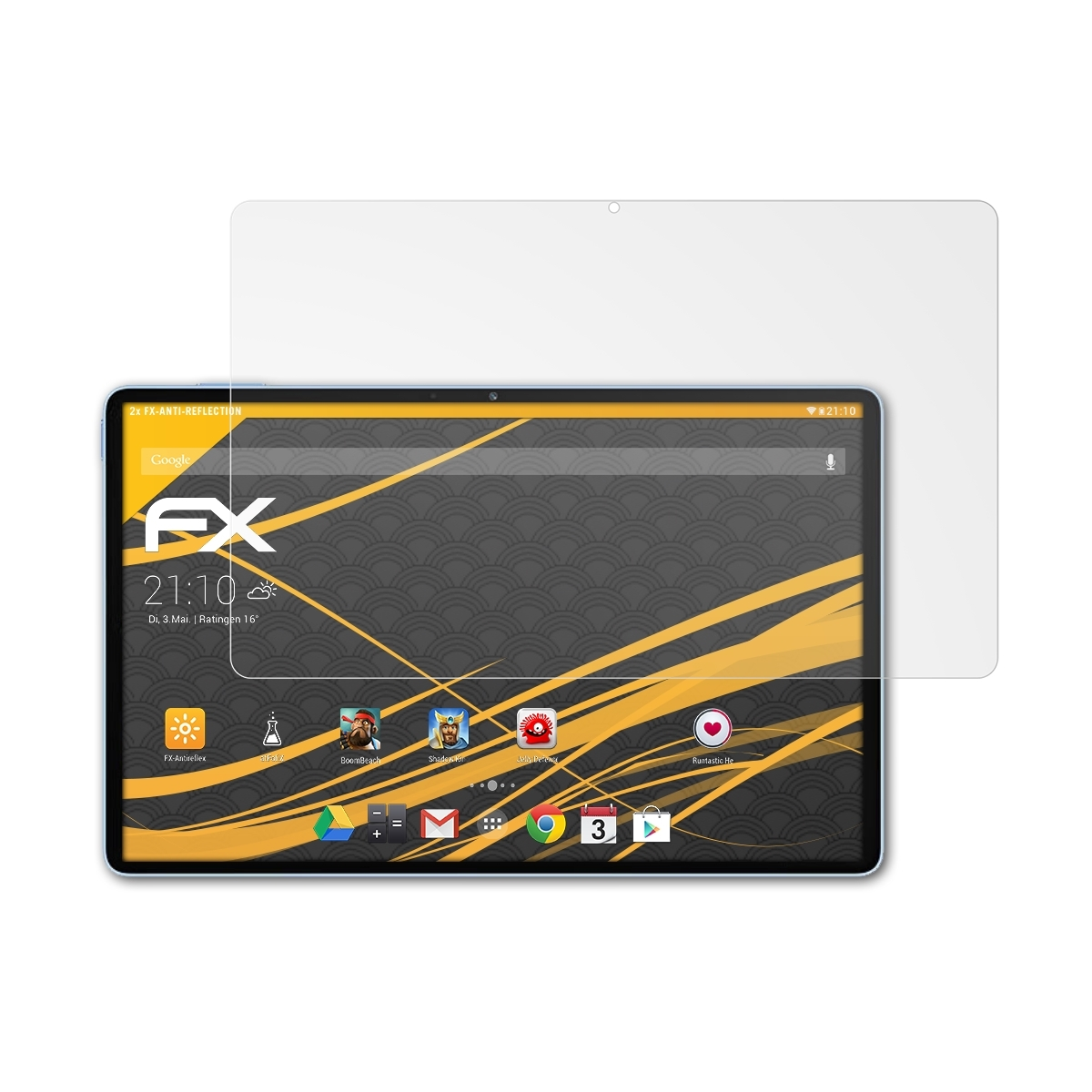 ATFOLIX 2x FX-Antireflex Displayschutz(für Pad X) Realme