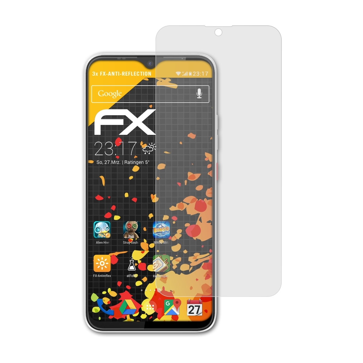 ATFOLIX FX-Antireflex Displayschutz(für 22) Volla 3x Phone