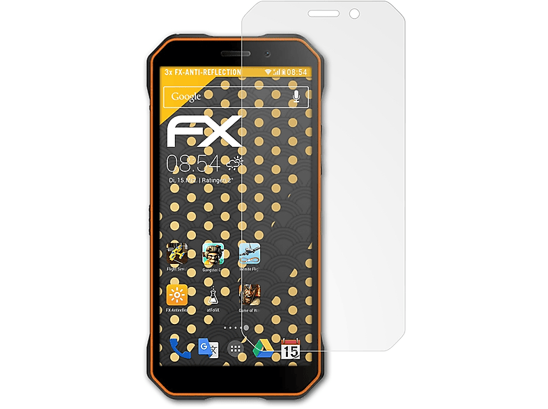 FX-Antireflex 3x Doogee S51) ATFOLIX Displayschutz(für