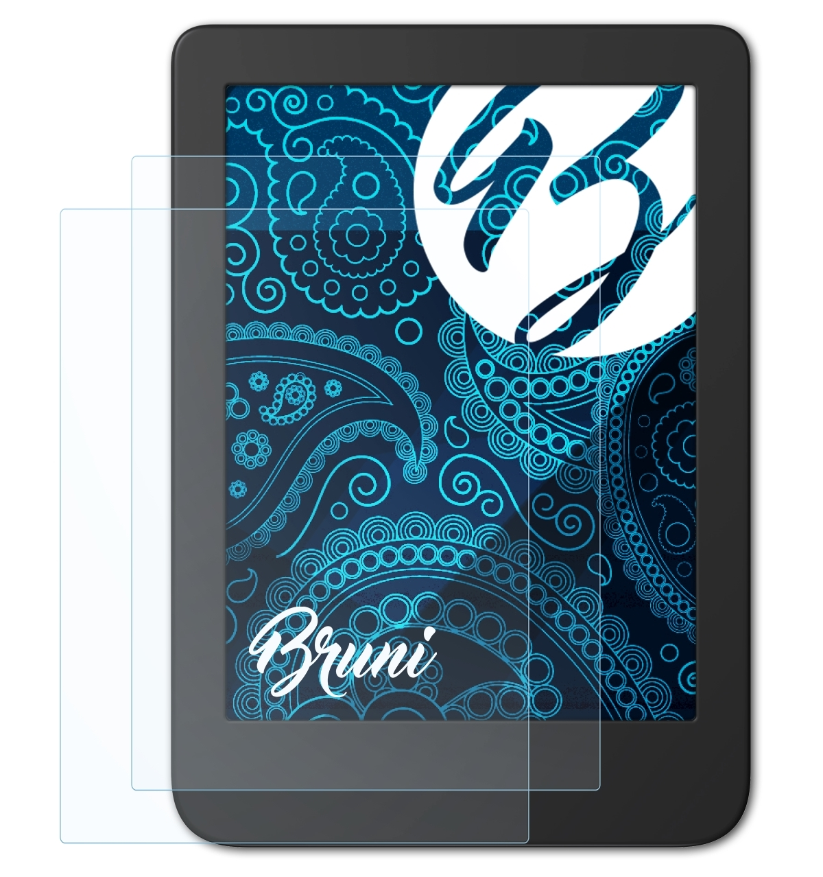 BRUNI 2x Basics-Clear Schutzfolie(für Tolino 4) Shine