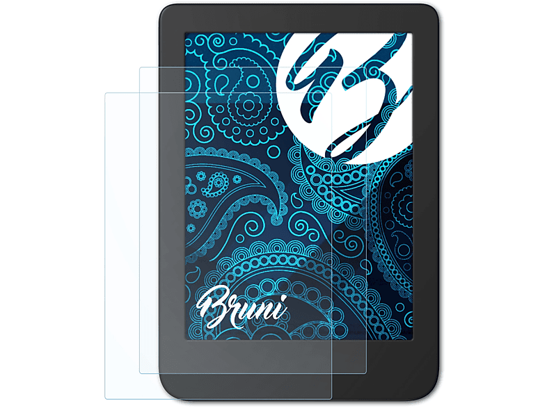 BRUNI 2x Basics-Clear Schutzfolie(für Tolino Shine 4)