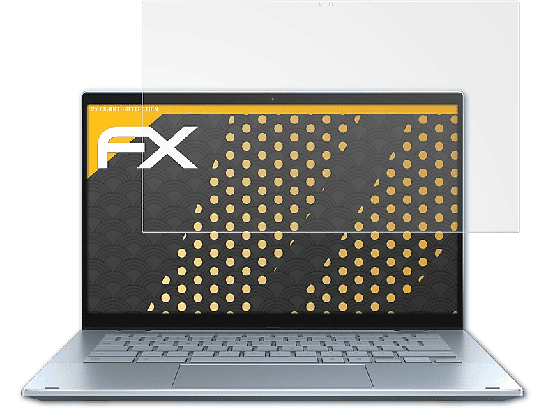 ATFOLIX 2x FX-Antireflex Displayschutz(für Asus Chromebook Flip CX5 (CX5400))