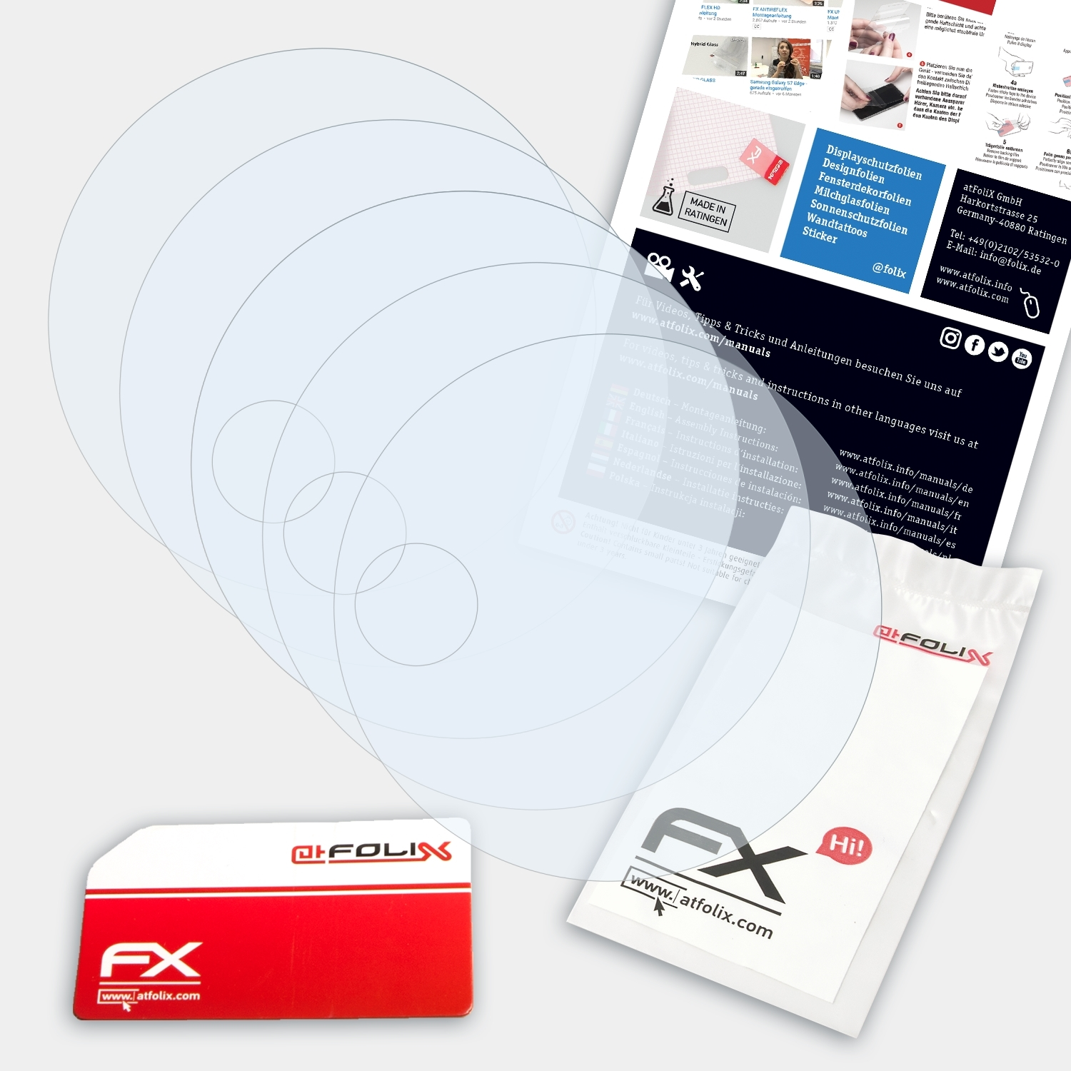 ATFOLIX 3x FX-Clear Displayschutz(für Blade Lens) ZTE V40s