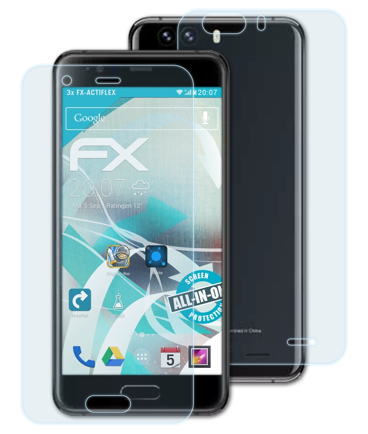 ATFOLIX 3x FX-ActiFleX Displayschutz(für Blackview Plus) P6000