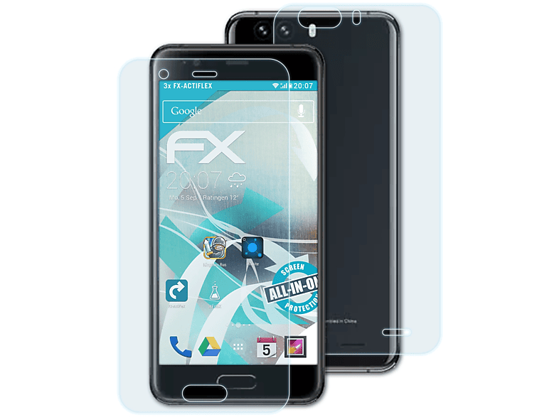 ATFOLIX 3x FX-ActiFleX Displayschutz(für Blackview P6000 Plus)