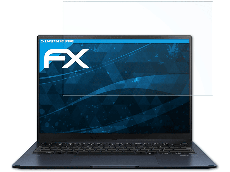 ATFOLIX 2x FX-Clear Displayschutz(für Asus Zenbook S13 Flip (UP5302))