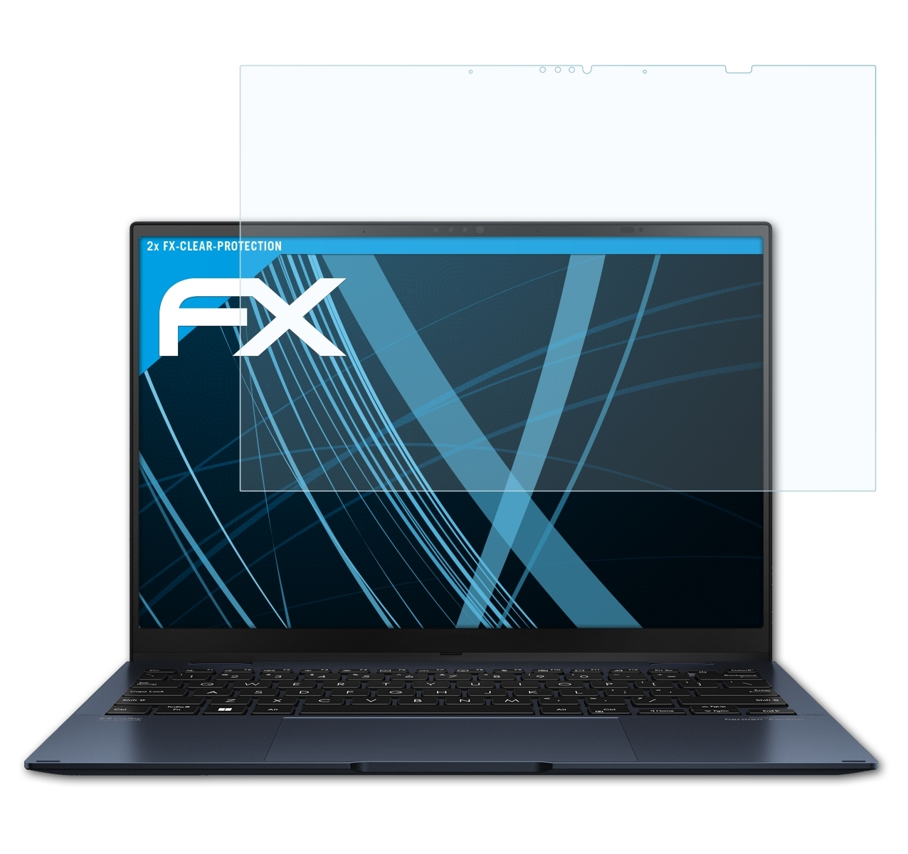 Zenbook Flip ATFOLIX Displayschutz(für Asus (UP5302)) 2x FX-Clear S13