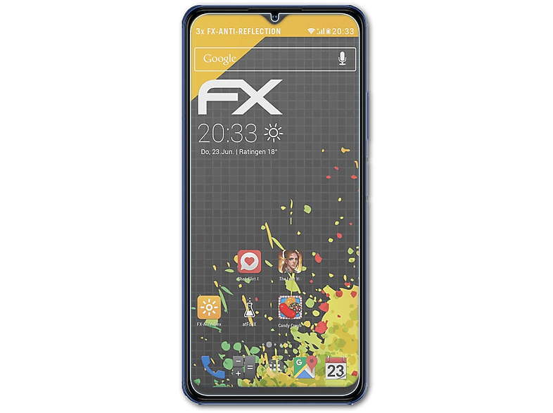 ATFOLIX Voyage 3x Displayschutz(für ZTE FX-Antireflex 10)