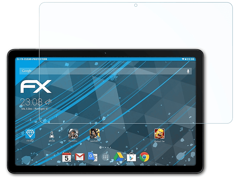 2x Displayschutz(für Nokia T21) ATFOLIX FX-Clear