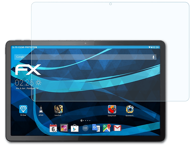 2x FX-Clear 2)) Pro Displayschutz(für ATFOLIX (Gen Lenovo P11 Tab
