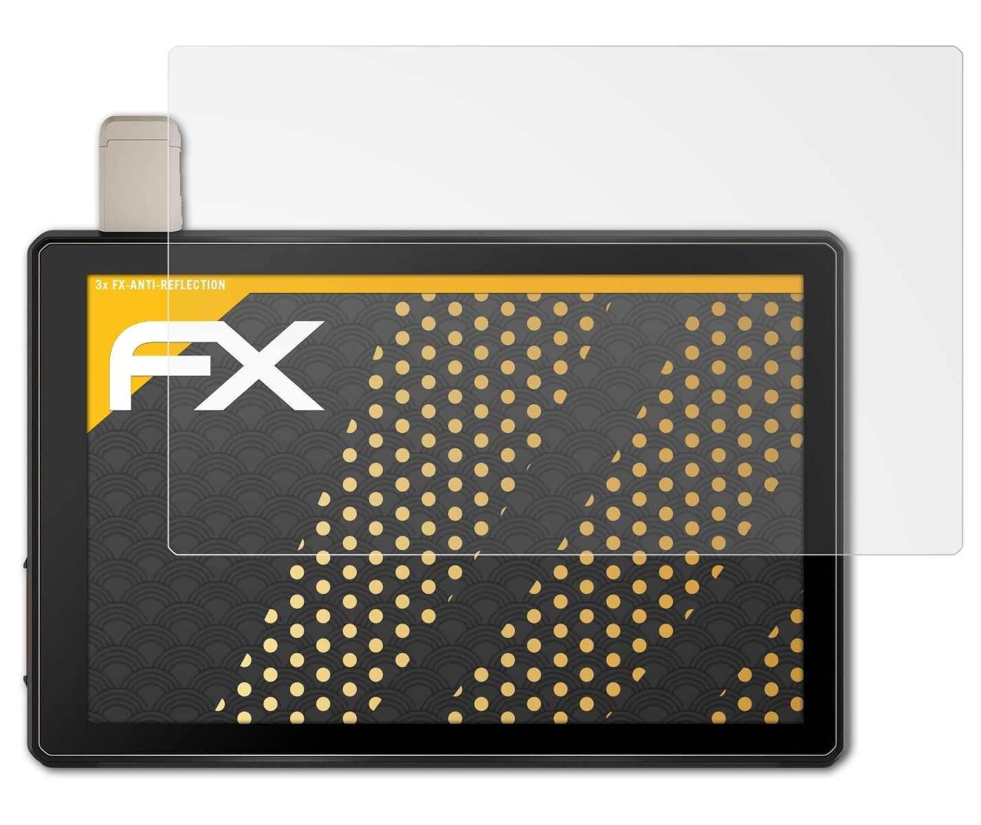 ATFOLIX Tread (10 3x Displayschutz(für inch)) XL Garmin FX-Antireflex