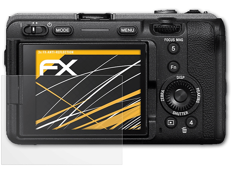 ATFOLIX 3x Sony FX30) FX-Antireflex Displayschutz(für