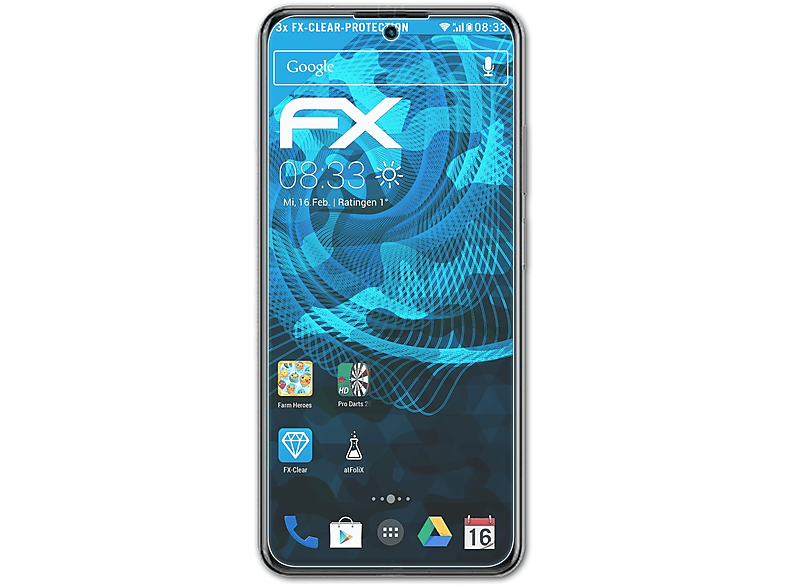ATFOLIX 3x FX-Clear Displayschutz(für ZTE Voyage 20 Pro)
