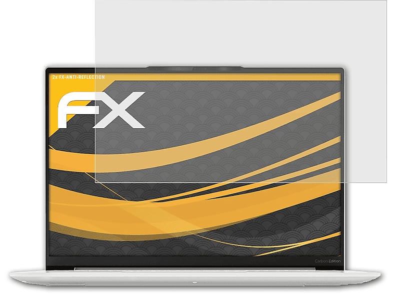 ATFOLIX 2x FX-Antireflex Displayschutz(für Lenovo Yoga Slim 7i Carbon (13 inch))