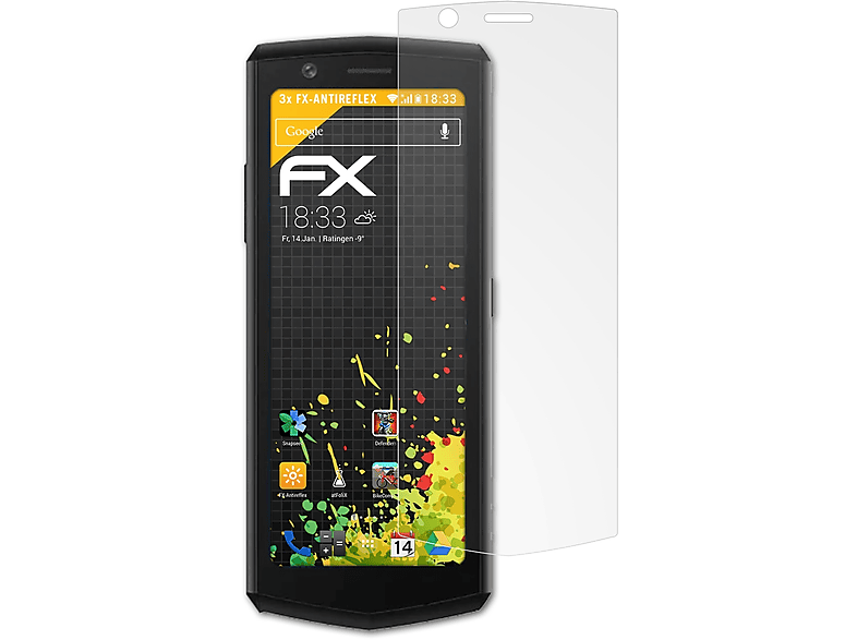Displayschutz(für Cubot 3) Pocket FX-Antireflex 3x ATFOLIX