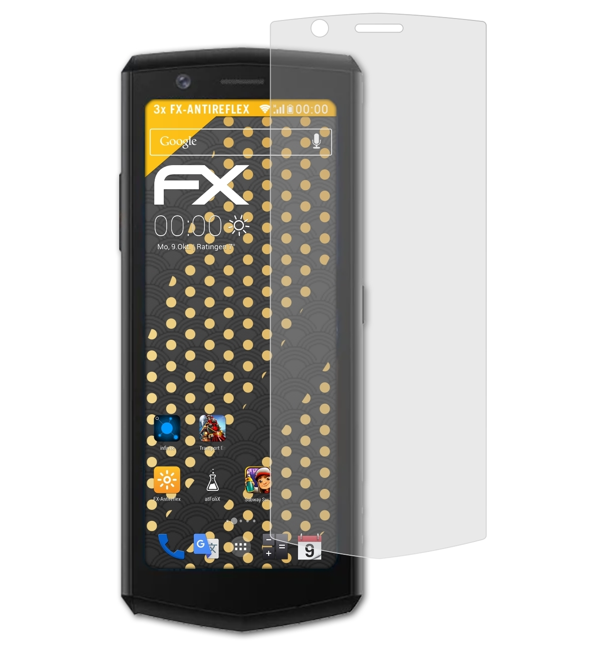 Displayschutz(für Cubot 3) Pocket FX-Antireflex 3x ATFOLIX