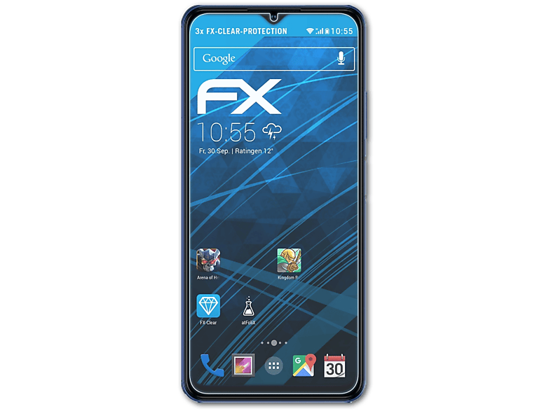 ATFOLIX 3x FX-Clear Displayschutz(für ZTE Voyage 10)