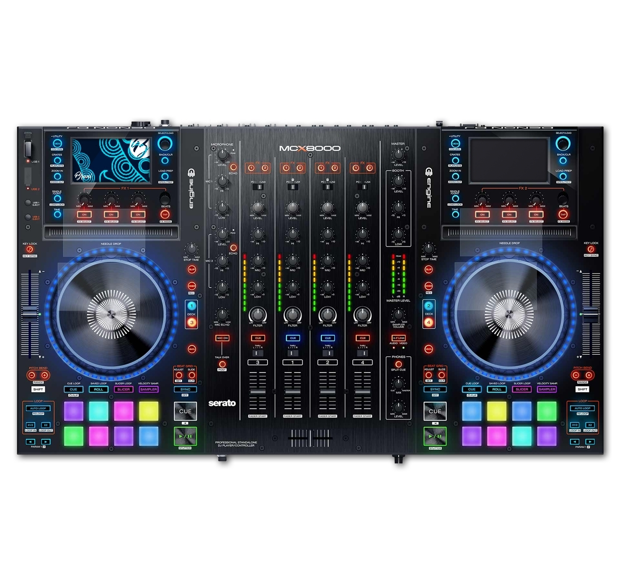 BRUNI 2x Basics-Clear Schutzfolie(für Denon MCX8000) DJ