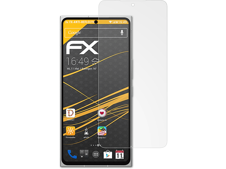 ATFOLIX 3x FX-Antireflex Displayschutz(für Leica Leitz Phone 2)