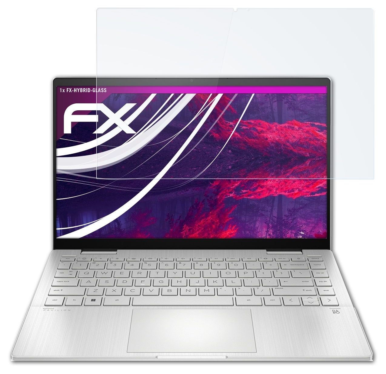 ATFOLIX HP Schutzglas(für Pavilion FX-Hybrid-Glass x360 14-ek0775ng)