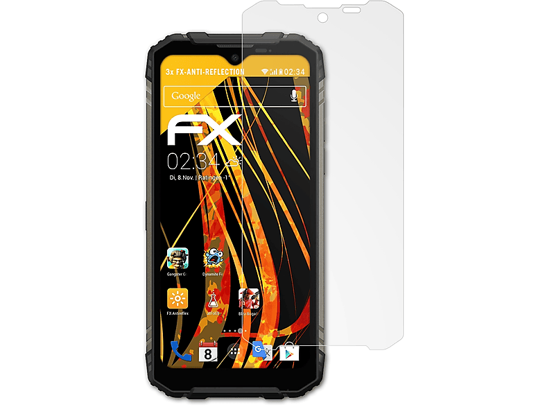 ATFOLIX FX-Antireflex Doogee Displayschutz(für GT) S96 3x