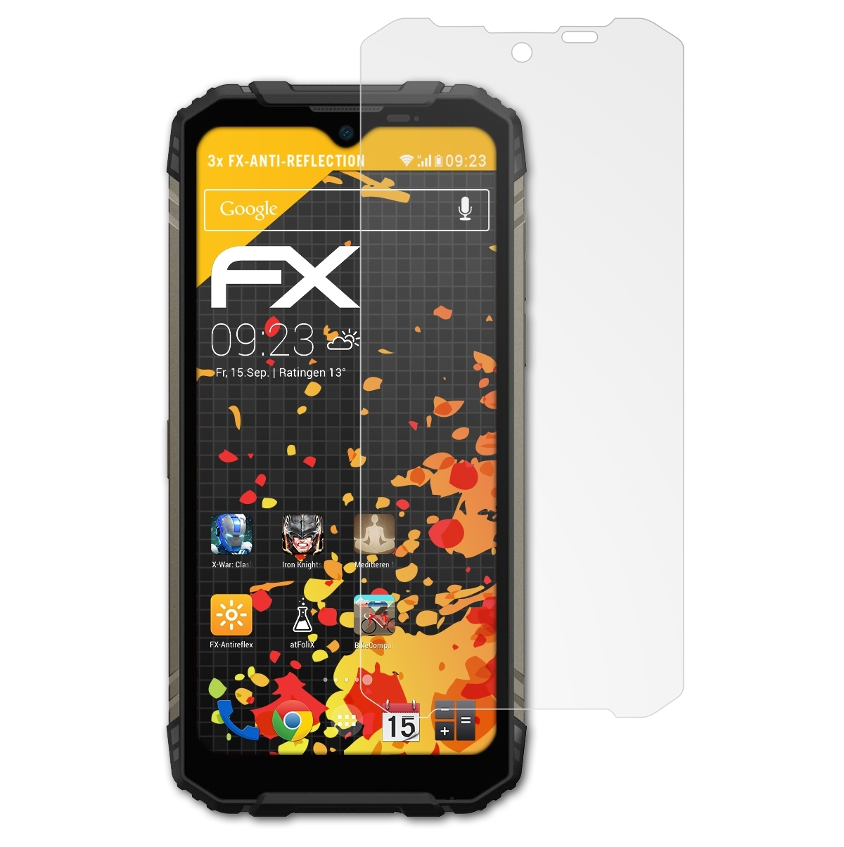 ATFOLIX 3x FX-Antireflex GT) Displayschutz(für S96 Doogee