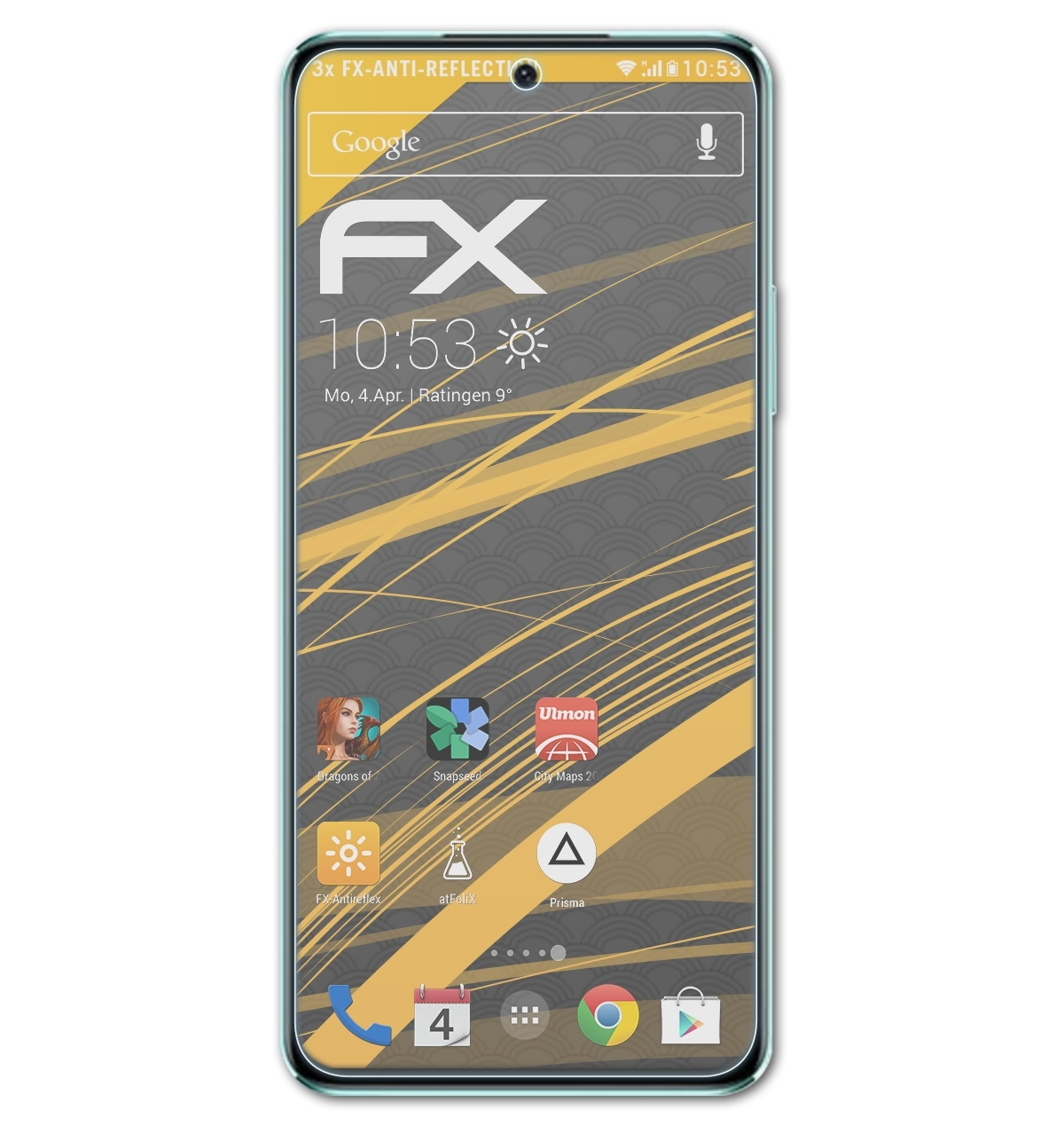 3x Nova ATFOLIX FX-Antireflex SE) Displayschutz(für Huawei 10