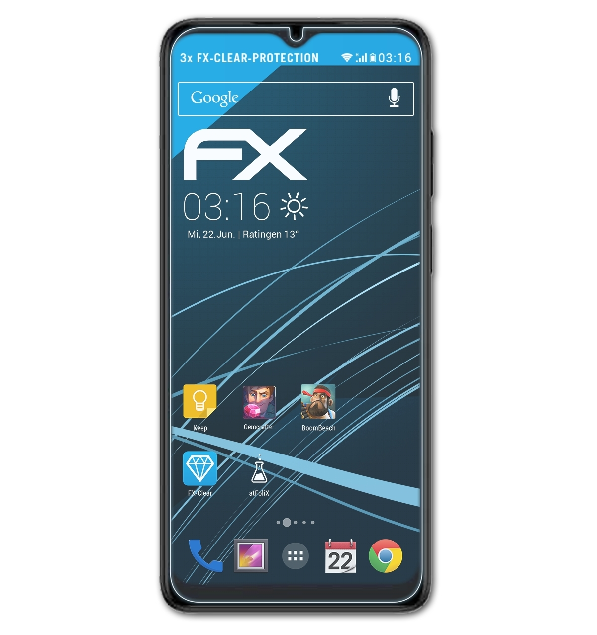 E22) ATFOLIX FX-Clear Displayschutz(für 3x Moto Motorola