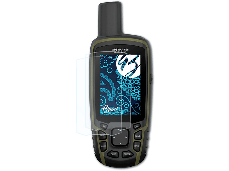 BRUNI 2x Basics-Clear Schutzfolie(für Garmin GPSMap 65s)
