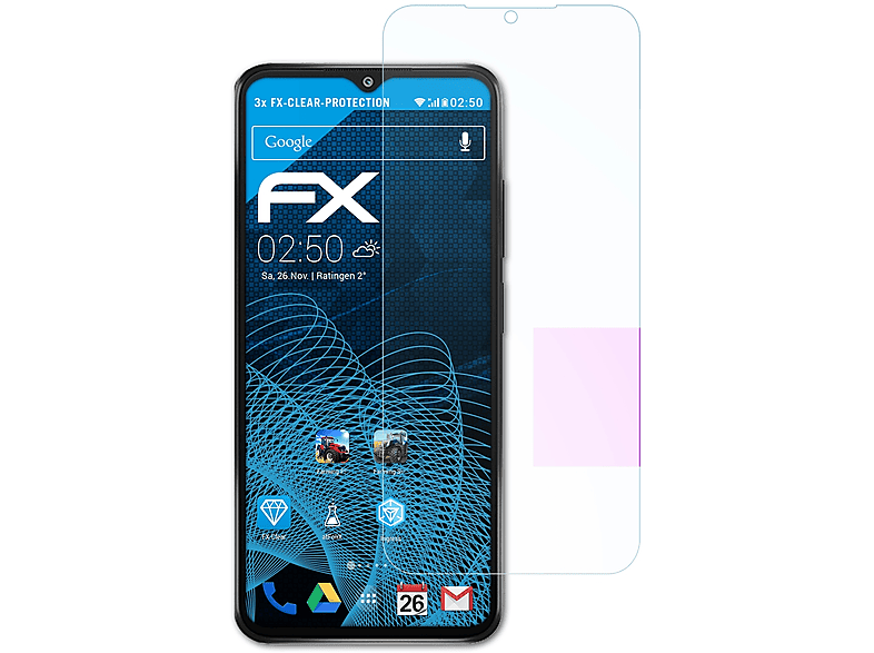 ATFOLIX 3x FX-Clear Displayschutz(für Xiaomi Redmi 11 Prime)