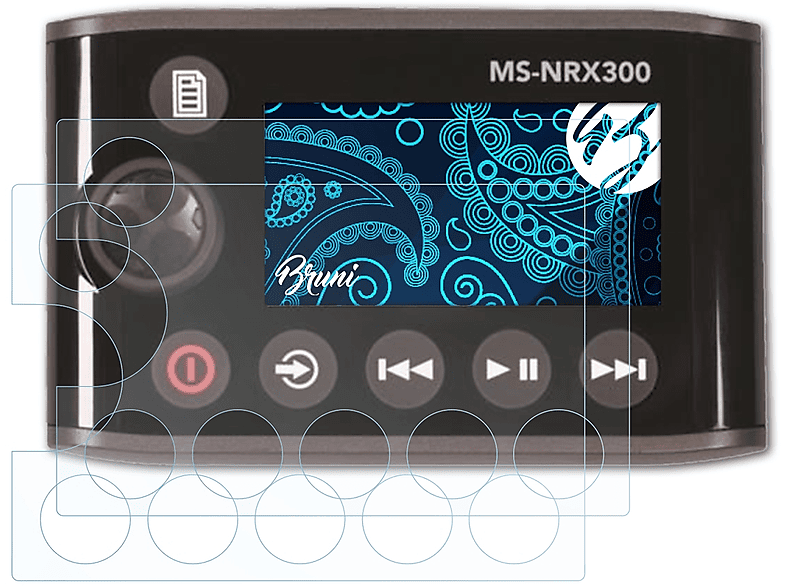 BRUNI 2x Basics-Clear Schutzfolie(für Garmin MS-NRX300) Fusion