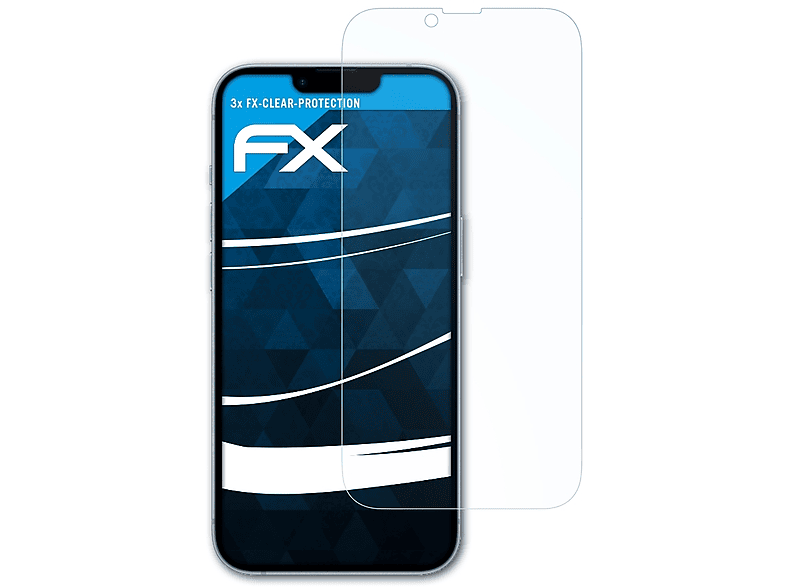 ATFOLIX 3x FX-Clear Displayschutz(für Apple iPhone 14 Plus)
