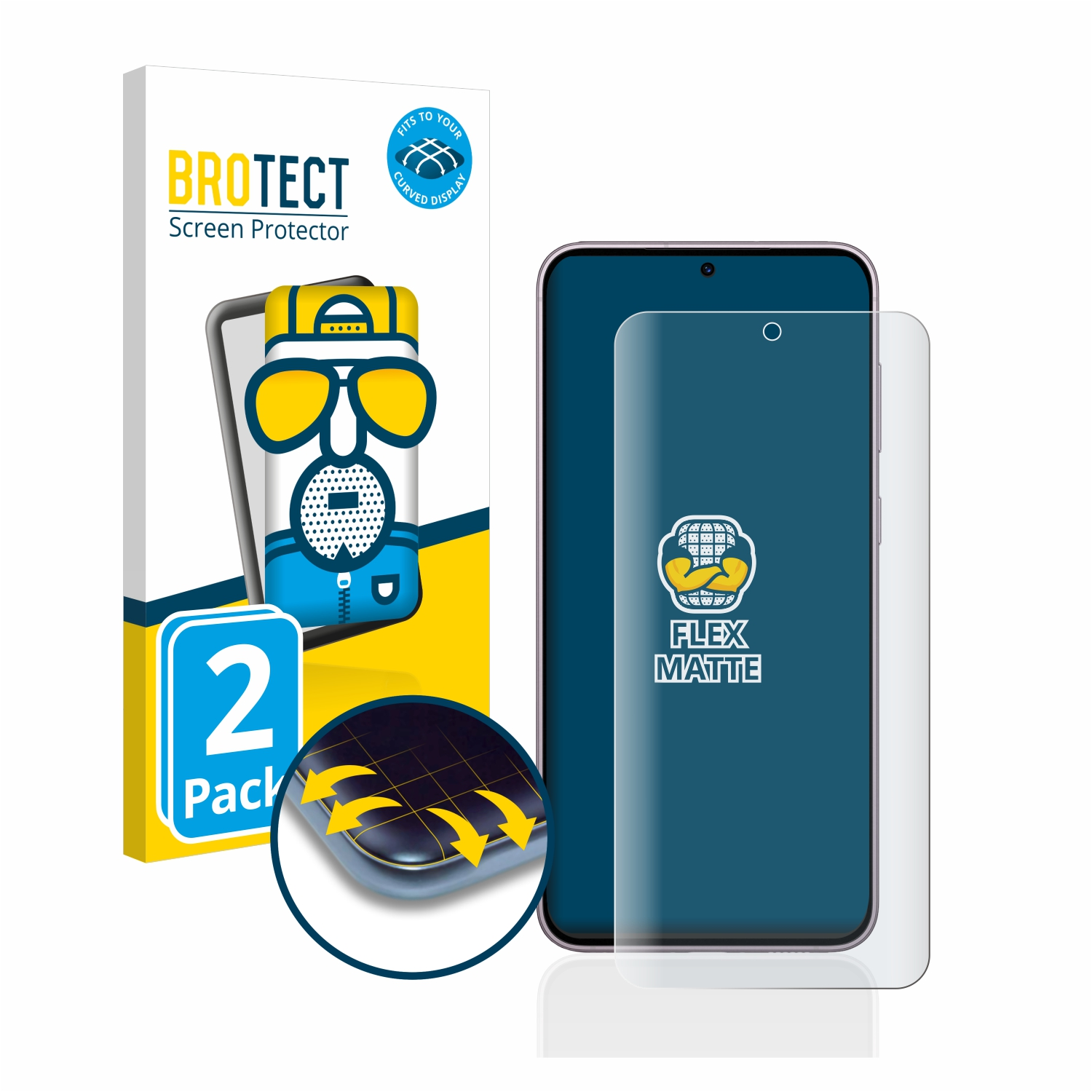 Flex 2x S23 Full-Cover matt BROTECT Samsung Galaxy Enterprise Curved Edition) 3D Schutzfolie(für
