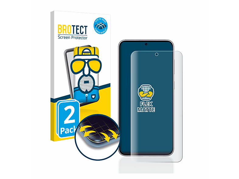 BROTECT 2x matt Curved Edition) Full-Cover S23 Enterprise Schutzfolie(für Galaxy Samsung 3D Flex