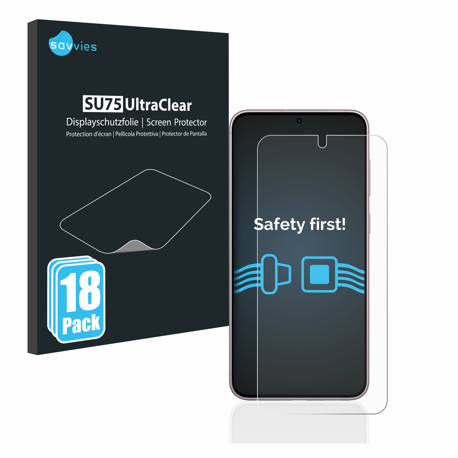 18x Enterprise Samsung klare Edition) SAVVIES S23 Schutzfolie(für Galaxy