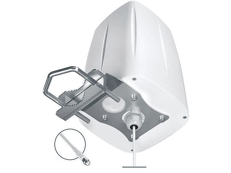 QUWIRELESS AOLS1-1 Antenne, Weiß | WLAN-Antennen