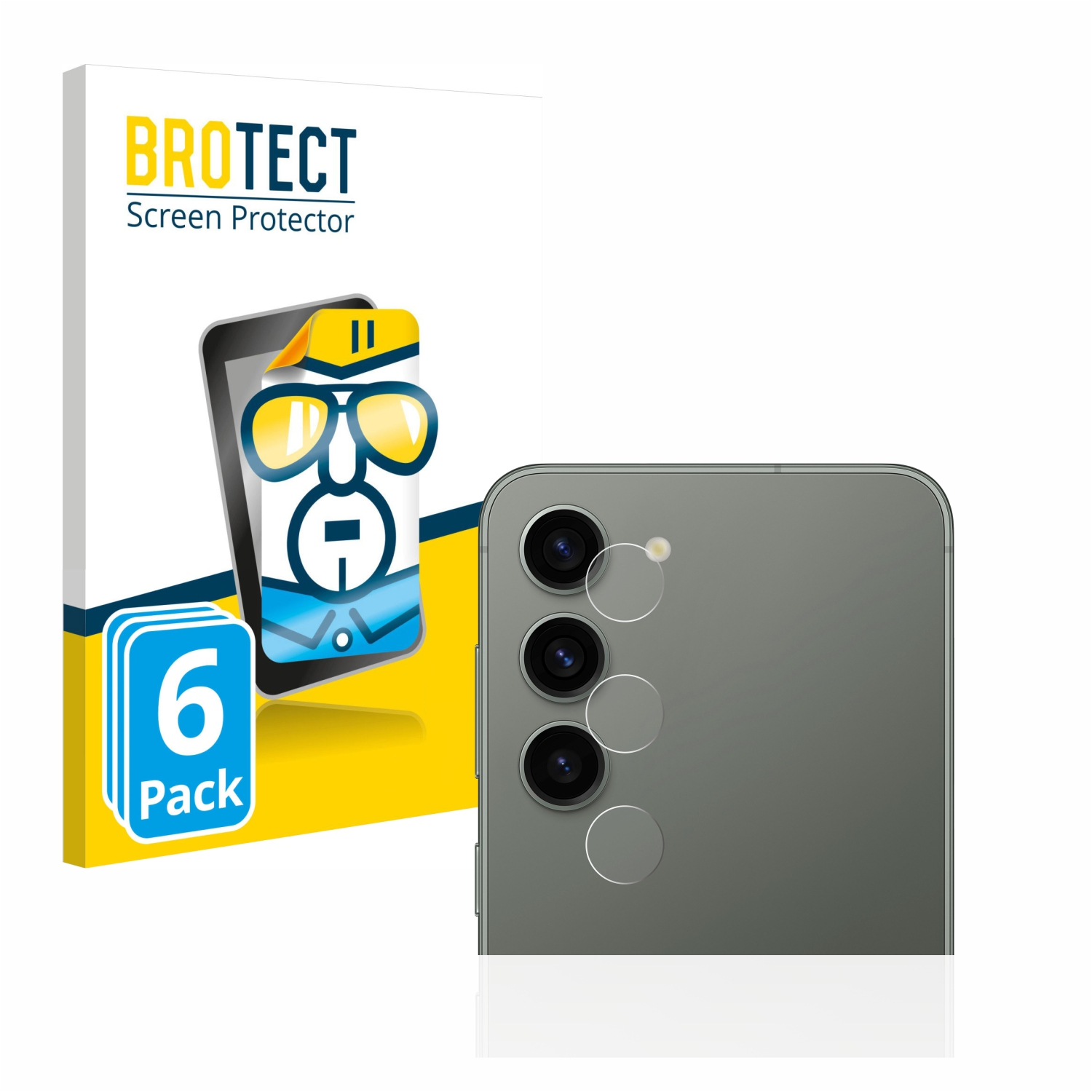 BROTECT 6x Galaxy Samsung Schutzfolie(für klare S23)