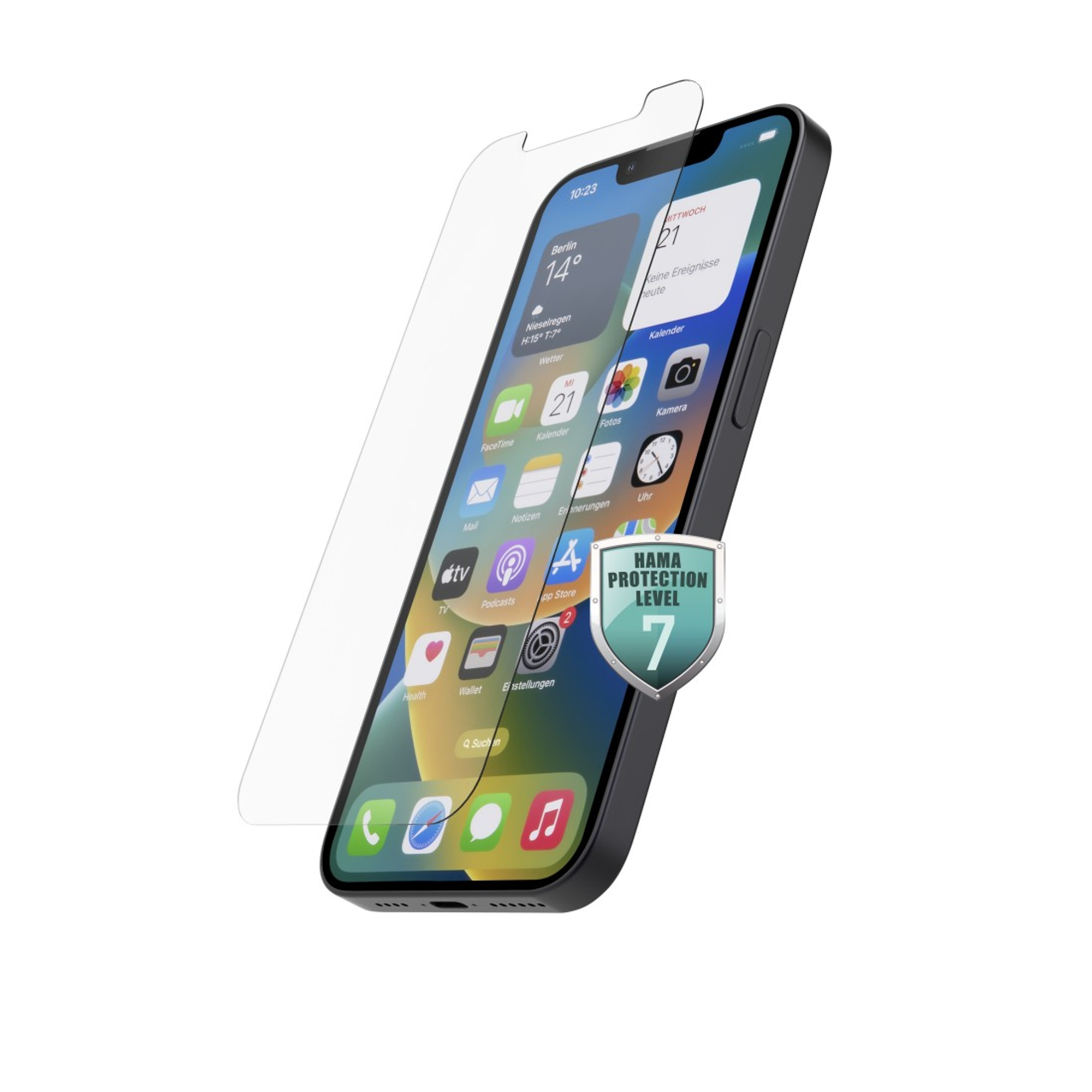 HAMA iPhone Apple Schutzglas Displayschutzglas(für 14)