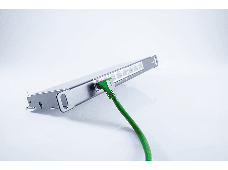 KABELBUDE Patchkabel cat 6 S/FTP PIMF Winkel-gerade grün 2m, Patchkabel RJ45, 2 m