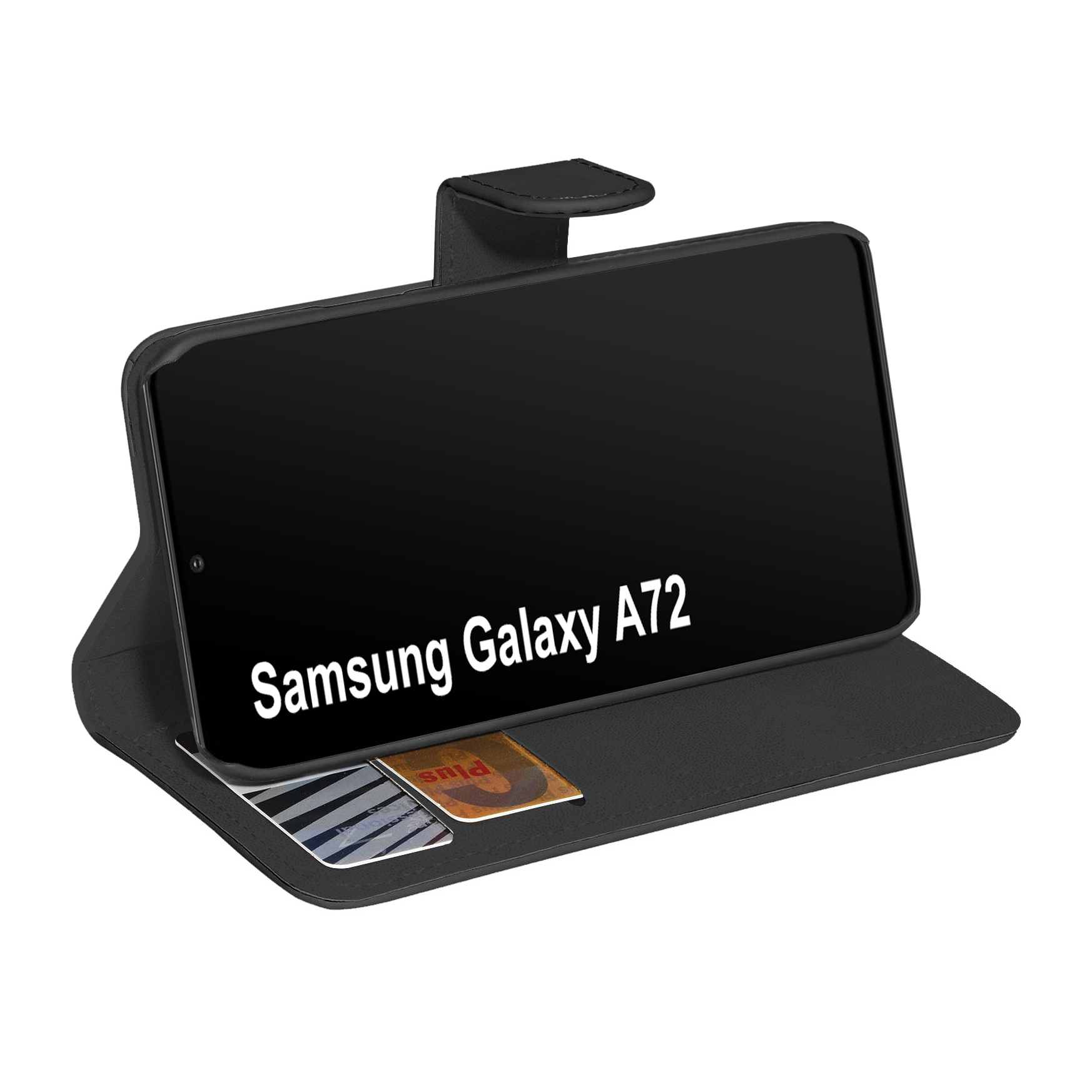 Samsung, Schwarz A72, Bookstyle PEDEA Classic, schwarz, Bookcover, Galaxy