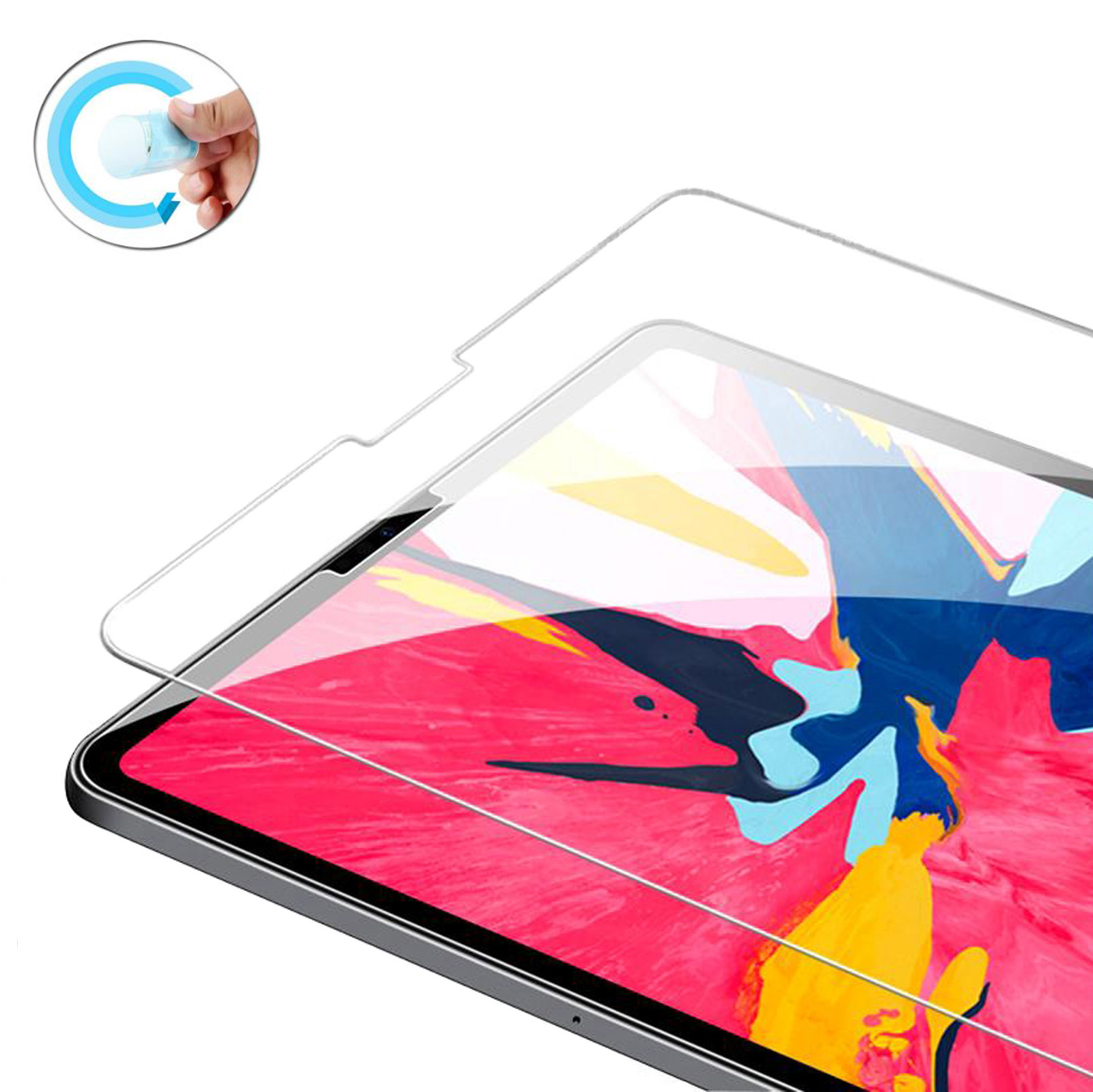 Apple LOBWERK 12.9 2018/2020/2021) Folie iPad Schutzfolie(für Pro 2x