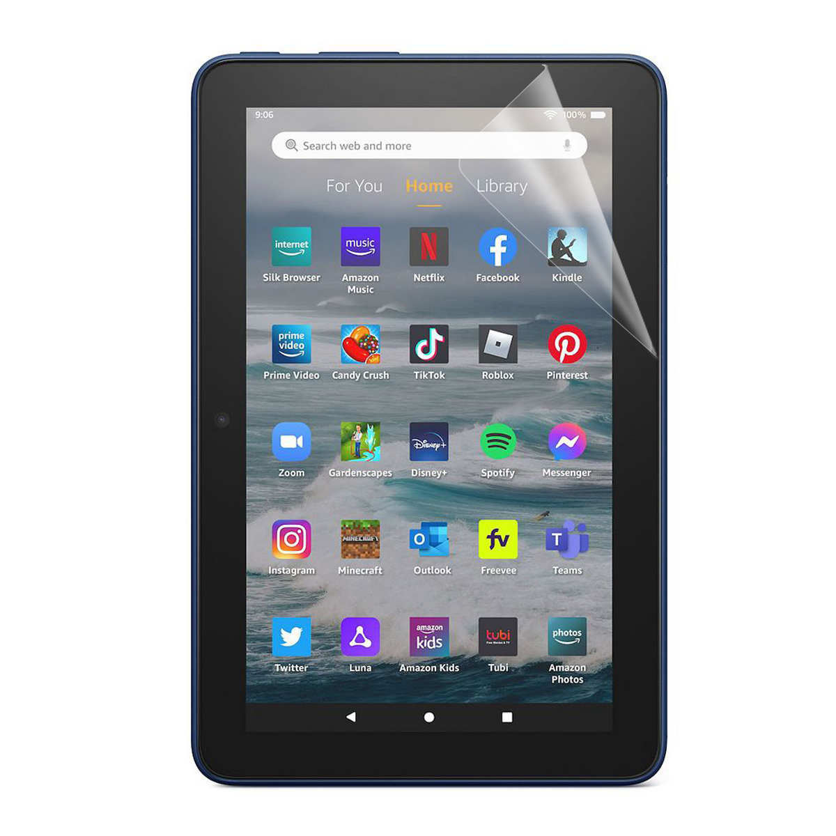 Tablet con app sullo schermo.