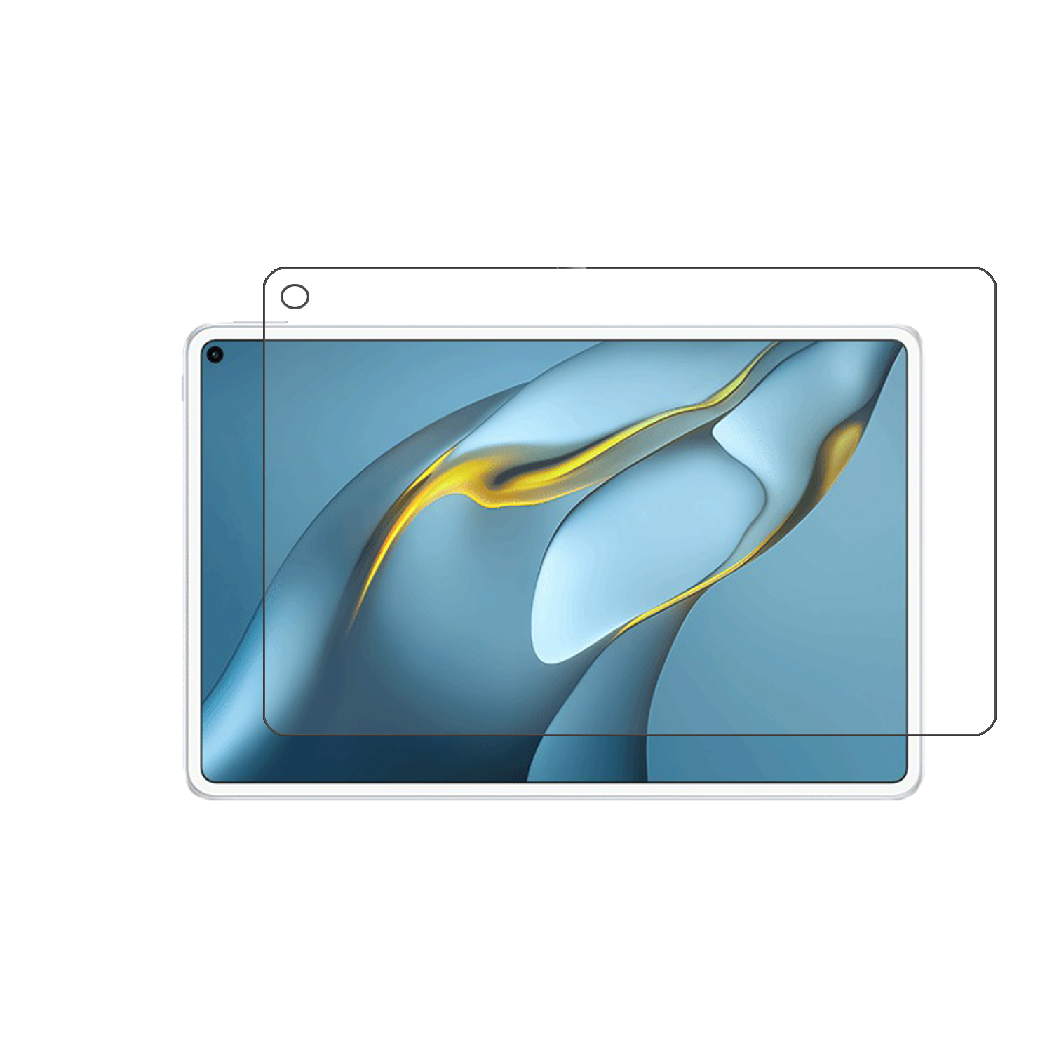 LOBWERK 2x Glas Pro Schutzglas(für 10.8 Zoll) MatePad MRR-W29 Huawei 2021