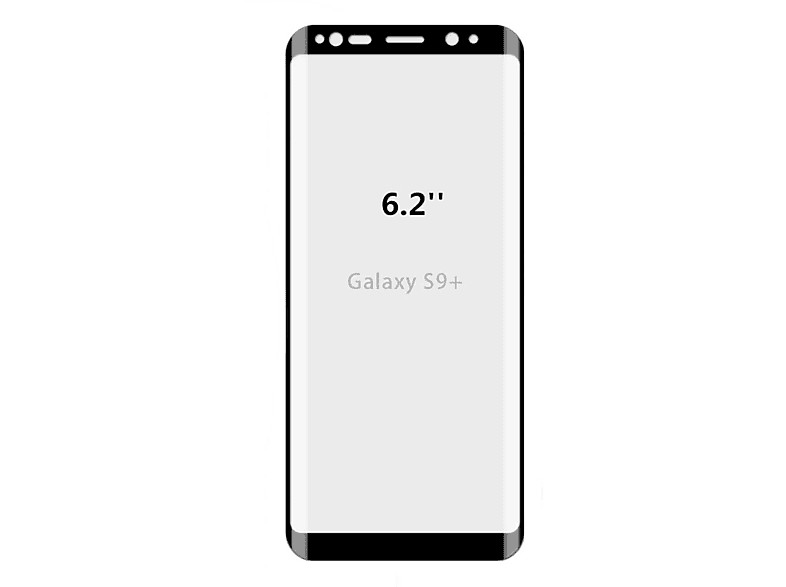 LOBWERK Glas Schutzglas(für SM-G965 Samsung Galaxy 6.2 S9 Plus Zoll)