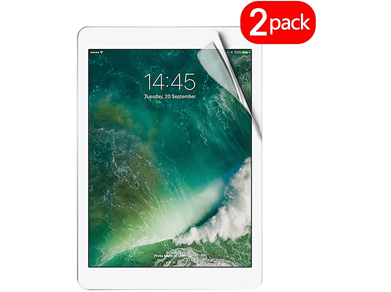 LOBWERK 2x Folie Schutzfolie(für Apple iPad 10.2 Zoll 2019/2020/2021)